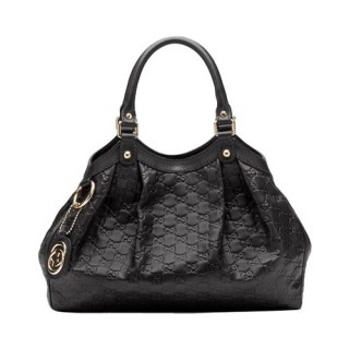 Noir Gucci Fourre-tout Pli Détail Charme Amovible G De Verrouill Rabais Paris